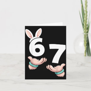 Zes zeven 67 pasen dag 6 7 handen kinderen jongens kaart