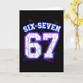 Zes-zeven 67 Retro Varsity Sporttrui Team 67e Kaart (Gele Bloem)