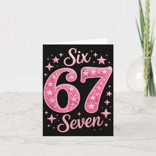 Zes Zeven 67 Verjaardagalpha Slang Gen 67e Nummer  Kaart