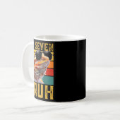 Zes Zeven 6 7 67 Meme Grappige Baardagaam Ontwerp Koffiemok (Voorkant links)