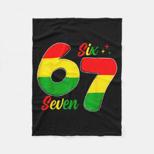 Zes Zeven 6 7 Black History Month Grappig Zes Zeve Fleece Deken