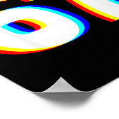 Zes Zeven 6 7 Edm Optische Illusie Poster (Hoek)