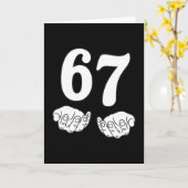Zes Zeven 6 7 Grappig 67 Gen Alpha Jargon 6-7 Meme Kaart (Gele Bloem)
