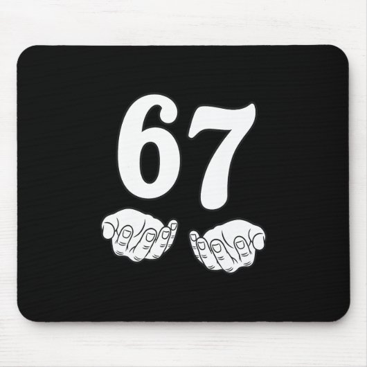 Zes Zeven 6 7 Grappig 67 Gen Alpha Jargon 6-7 Meme Muismat (Voorkant)