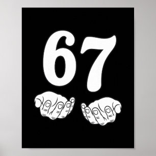 Zes Zeven 6 7 Grappig 67 Gen Alpha Jargon 6-7 Meme Poster