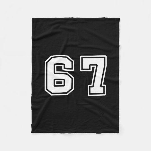 Zes Zeven 6 7 Meme 67 Fleece Deken (Voorkant)