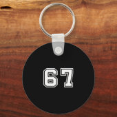 Zes Zeven 6 7 Meme 67 Sleutelhanger (Voorkant)