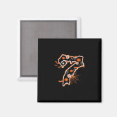 Zes Zeven 6 7 Meme Grappig 67 Costume Ontwerp Kopp Magneet (Voorkant / Achterkant)