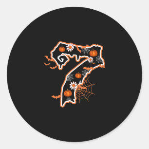 Zes Zeven 6 7 Meme Grappig 67 Kostuum Ontwerp Kopp Ronde Sticker