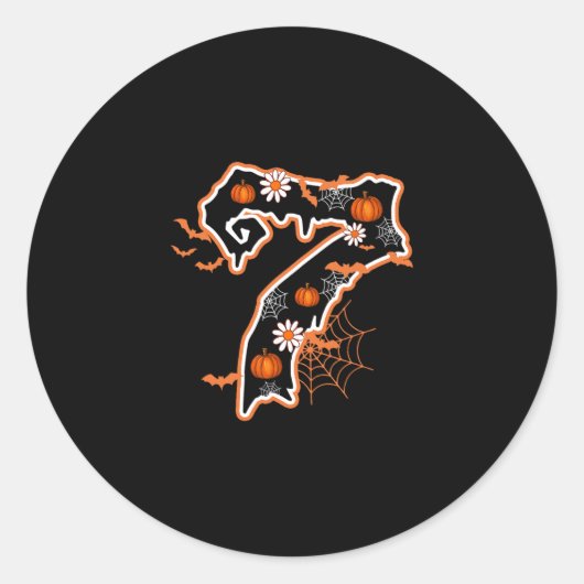 Zes Zeven 6 7 Meme Grappig 67 Kostuum Ontwerp Kopp Ronde Sticker (Voorkant)