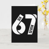 Zes Zeven 6 7 Meme Grappig Nummer 67 Laten we Send Kaart (Gele Bloem)