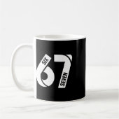 Zes Zeven 6 7 Meme Grappig Nummer 67 Laten we Send Koffiemok (Links)