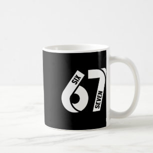 Zes Zeven 6 7 Meme Grappig Nummer 67 Laten we Send Koffiemok