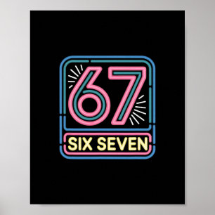 Zes Zeven 6 7 Meme Grappig  Poster
