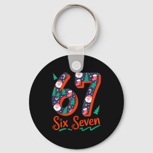 Zes Zeven 6 7 Meme Humor Kerstman Elf 67 Kerstmis Sleutelhanger