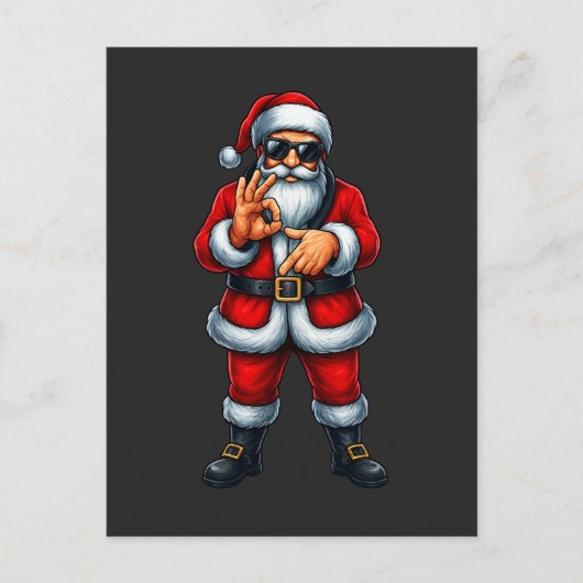 Zes Zeven 6 7 Meme Kerstman Kerstmis  Briefkaart (Voorkant)