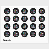 Zes Zeven 6 7 Meme Leraar Ronde Sticker (Vel)