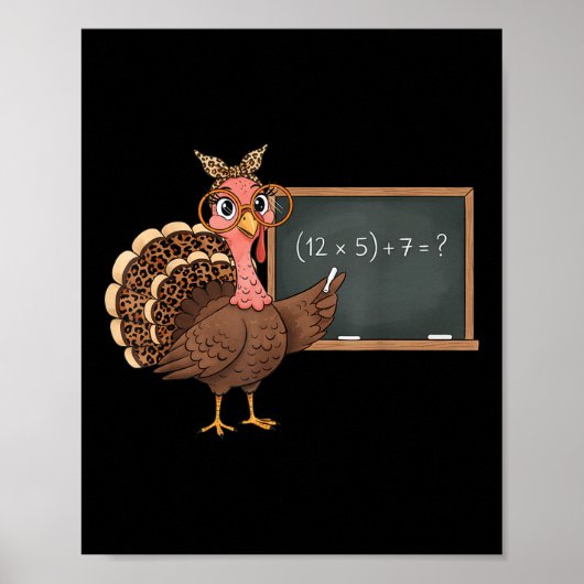 Zes Zeven 6 7 Meme Nummer 67 Turkije Thanksgiving Poster (Voorkant)