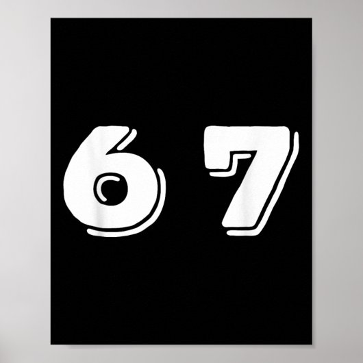 Zes Zeven 6 7 Meme Ontwerp _1 Poster (Voorkant)