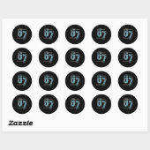 Zes Zeven, 6 7 Meme  Ronde Sticker (Vel)