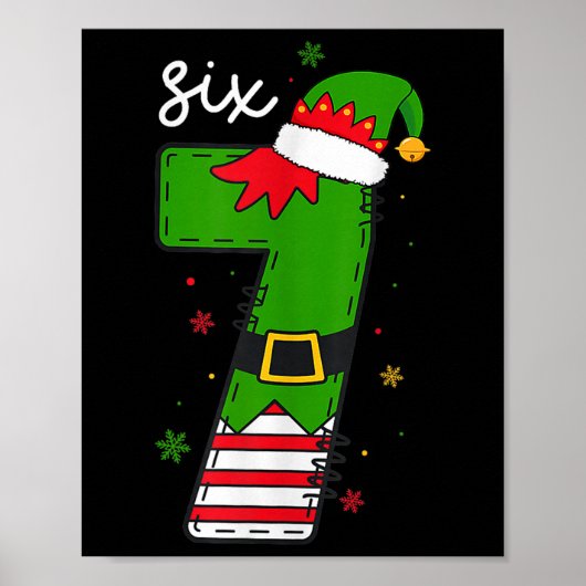 Zes Zeven 6 7 Meme Sinterklaas Kerstmis Xmas Numme Poster (Voorkant)