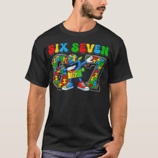 Zes Zeven Autisme Bewustzijn 67 Meme Autisme Puzze T-shirt