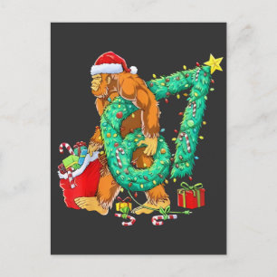 Zes Zeven Bigfoot 67 Sasquatch Meme Kerstmis Feestdagenkaart