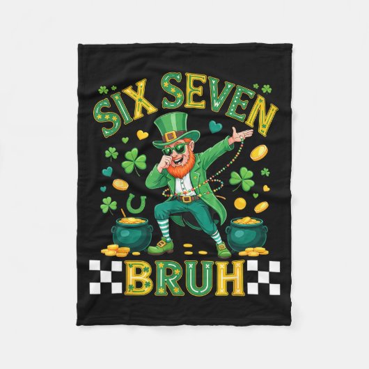 Zes zeven broer st patricks dag 6 7 grappige meme fleece deken (Voorkant)