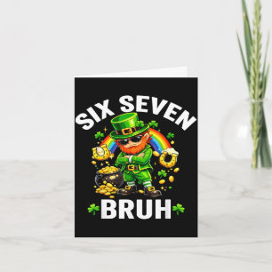Zes zeven broer St. Patrick's Day grappige leprech Kaart