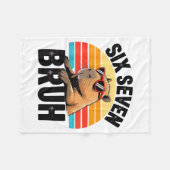 Zes Zeven Bruh 67 Meme Capybara Fleece Deken (Voorkant (Horizontaal))