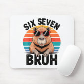 Zes Zeven Bruh 6 7 Meme Grappige Capybara 6 7  Muismat (Met muis)