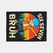 Zes Zeven Bruh 6 7 Nummer 67 Meme Dab Dabbing Jong Fleece Deken (Voorkant (Horizontaal))