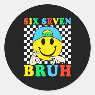 Zes Zeven Bruh Boys 67 Meme Gen Alpha Jargon 6 7 K Ronde Sticker