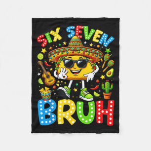 Zes zeven bruh cinco de mayo 67 meme taco fleece deken