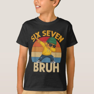 Zes Zeven Bruh Dabbing 67 Meme Grappig Nummer Jong T-shirt