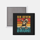 Zes Zeven Bruh Dabbing Jongen Grappig 67 Meme Gen Magneet (Voorkant / Achterkant)