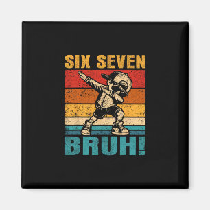 Zes Zeven Bruh Dabbing Jongen Grappig 67 Meme Gen  Magneet