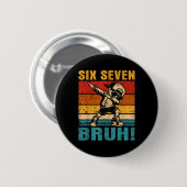 Zes Zeven Bruh Dabbing Jongen Grappig 67 Meme Gen Ronde Button 5,7 Cm (Voorkant /achterkant)
