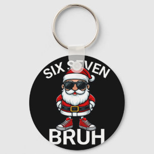 Zes Zeven Bruh Grappig 67 Meme Kerstman Kerstmis Sleutelhanger