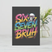 zes zeven bruh kaart (Staand voorkant)