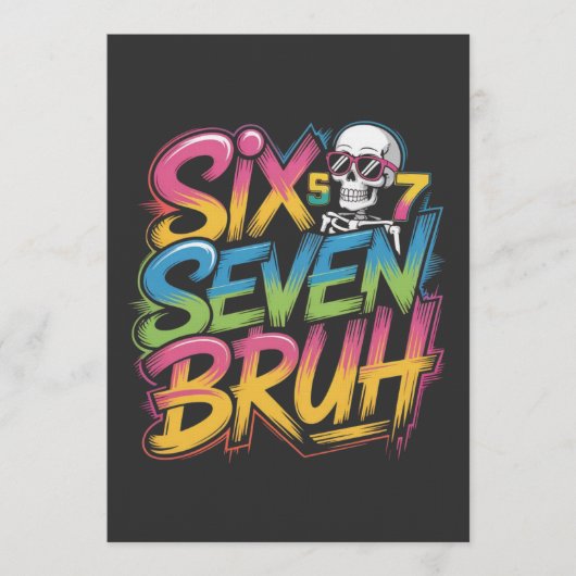 zes zeven bruh kaart (Voorkant)