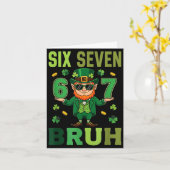 Zes zeven bruh kabouter 67 meme St. Patrick's Day Kaart (Gele Bloem)