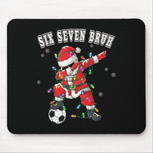 Zes Zeven Bruh Kerst Voetbal Kerstman Dabbing Leuk Muismat