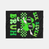 Zes zeven bruh meme 67 dabbing klaver st patrick fleece deken (Voorkant (Horizontaal))