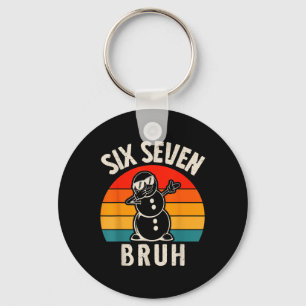 Zes Zeven Bruh Sneeuwman 67 Meme Zes Zeven Kerstmi Sleutelhanger