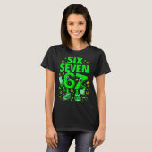 Zes zeven bruh St. Patricks Day 67 meme 67 brainro T-shirt (Voorkant volledig)