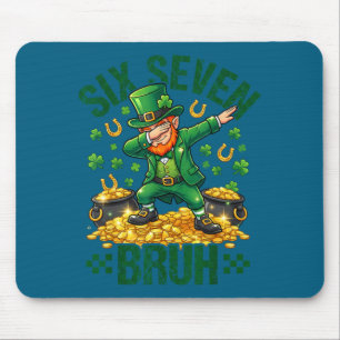 Zes zeven bruh st patrick's day shamrocks 67 muismat