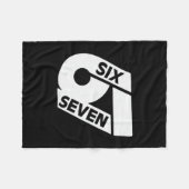 Zes Zeven Cool Meme 67 Grappig Nummer Fleece Deken (Voorkant (Horizontaal))