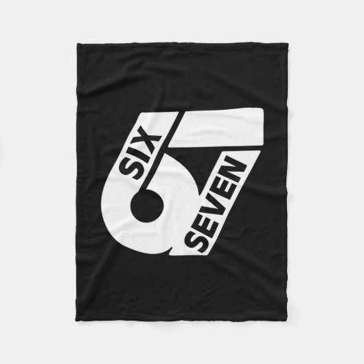 Zes Zeven Cool Meme 67 Grappig Nummer Fleece Deken (Voorkant)
