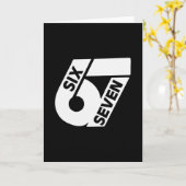 Zes Zeven Cool Meme 67 Grappig Nummer Kaart (Gele Bloem)